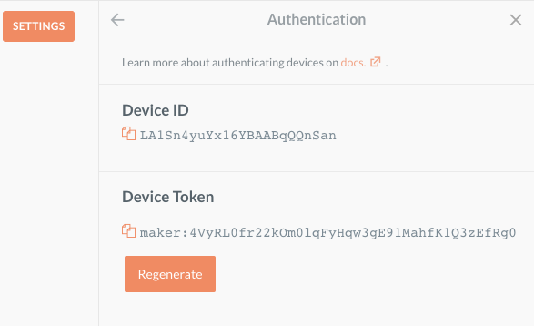 AllThingsTalk Device ID and Token